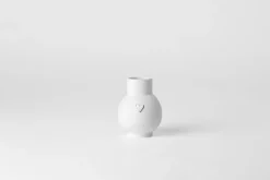 Mini-Kugelvase Herz Silber D.6,7cm H.9cm