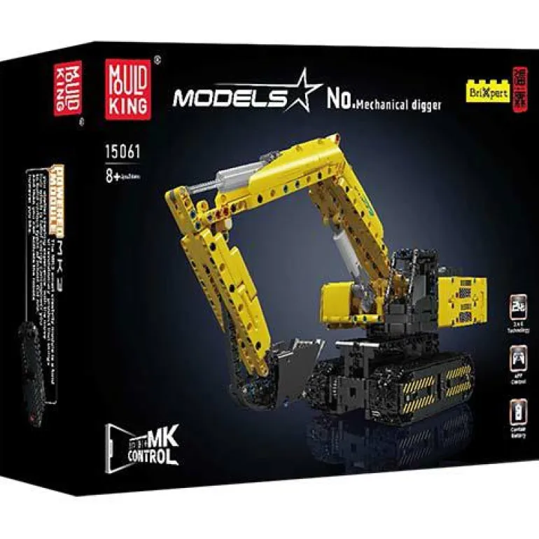 Mould King® 15061 Mechanischer Bagger Gelb inkl. R