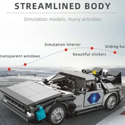 Mould King® 27019 Delorean-12 Car + Showcase