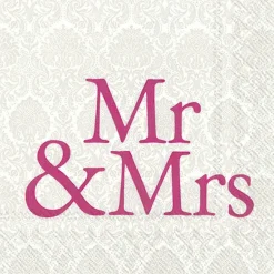 MR & MRS pink Lunch-Servietten L 737355