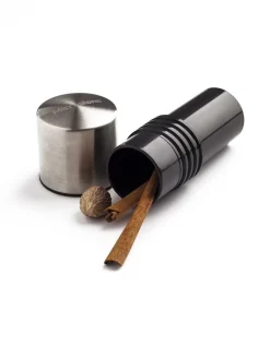 Muskatmühle 2in1 schwarz/ Edelstahl