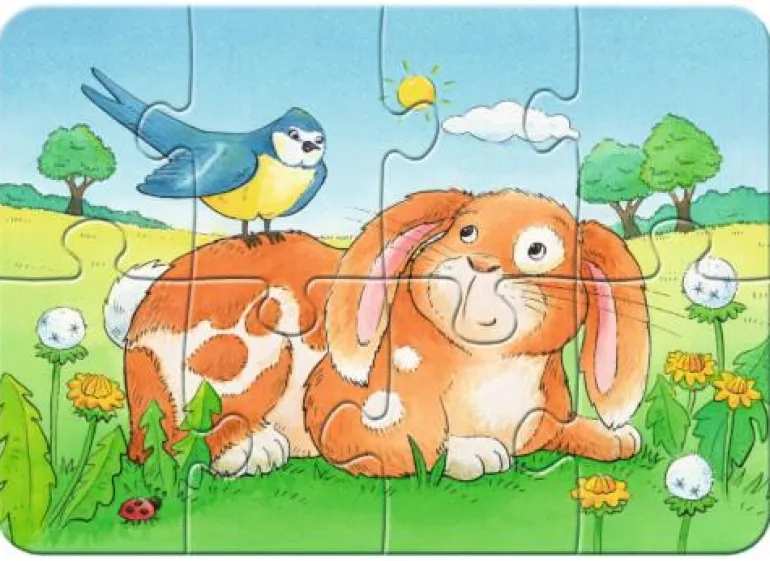 Niedliche Haustiere - Puzzle 2,4,6 Teile