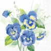 PANSIES BOUQUET Blue Lunch-Servietten L1032740
