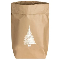 Paperbag Small natur "Weihnachtsbaum" weiß