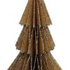 Papierbaum braun mit silber Glas Glitter 15cm