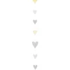 Papierkette „Goldherzen", L.140cm