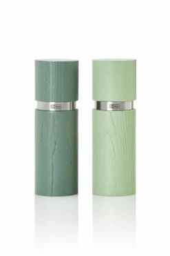 Pfeffer- u. Salzmühle Set Textura, Dark Green&Ligh