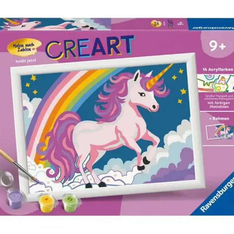 Pinkes Einhorn - Malen nach Zahlen