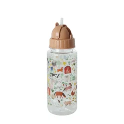 Plastic Kids Drinking Bottle - Farm Print 500ml