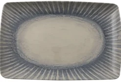 Platte Rechteckig 35X22cm Sunligth Blue (Stoneware