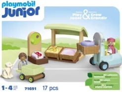 PLAYMOBIL® JUNIOR Bio-Marktstand & Gabelstapler 71