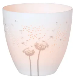 Posielicht „Pusteblume", silber, Ø:9cm, Höhe:9cm