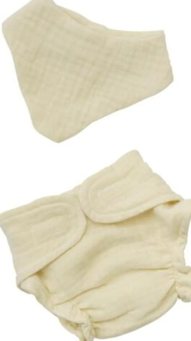 Puppen-Babyset mit Stoffwindel und Lätzchen aus 10