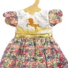 Puppen-Glitzerkleid ''Einhorn Goldy'', Gr. 28-35 c