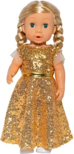 Puppen-Kleid ''Goldstar'', Gr. 28-35 cm
