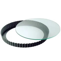 Quicheform mit Glashebeboden Crystal 28cm