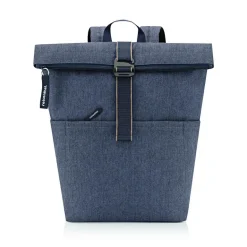 Rolltop Backpack Herringbone Dark Blue Rucksack