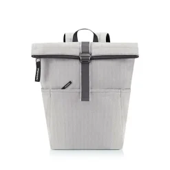 Rolltop Backpack Herringbone Grey Rucksack