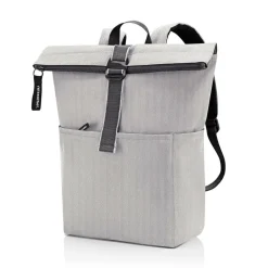 Rolltop Backpack Herringbone Grey Rucksack