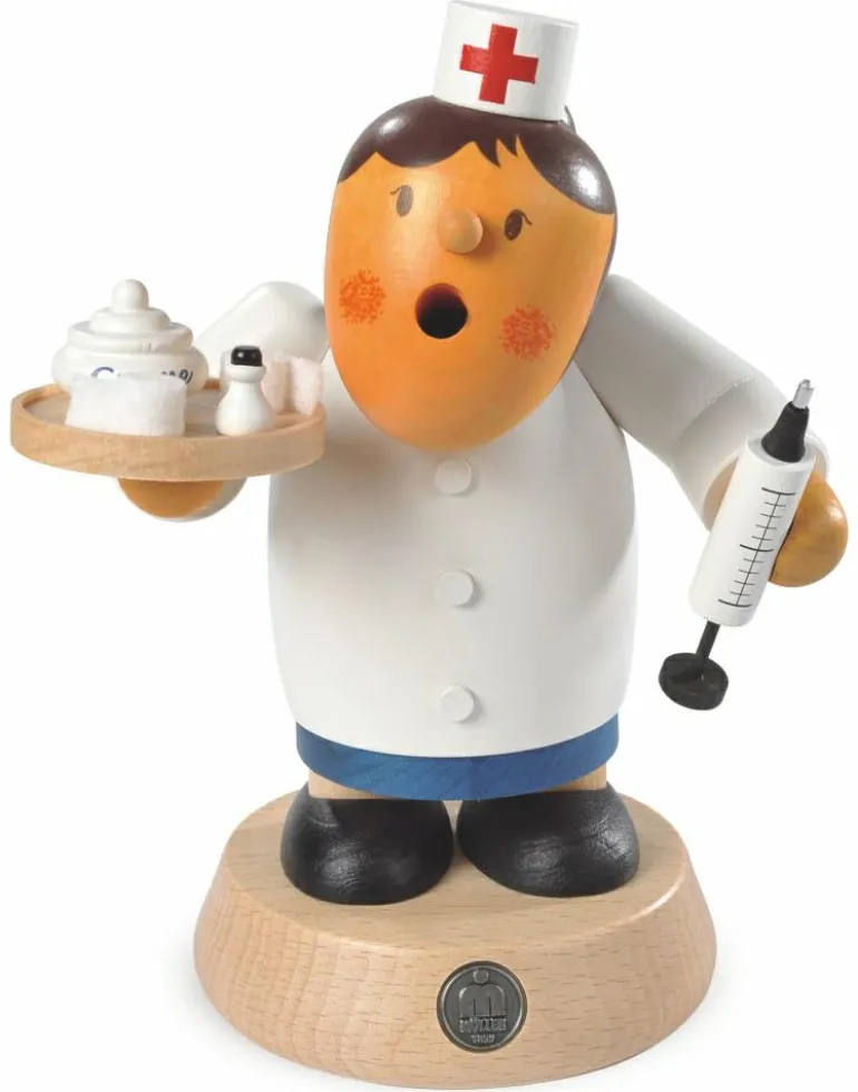 Räuchermann Krankenschwester, 13x16cm