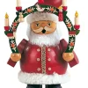 Räuchermann Weihnachtsmann m.Kerzenbogen, 12x16cm