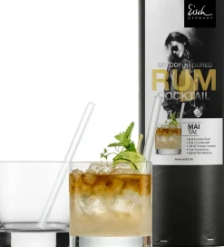 Rumcocktail 500/14, 2 Gläser & 2 Glashalme in Gesc