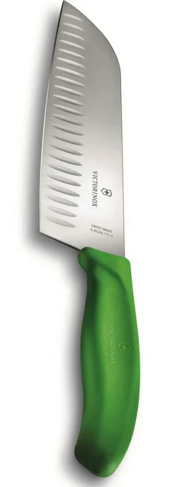 Santokumesser 17cm grün Kullenschliff