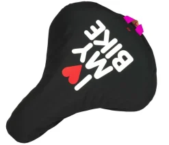 Sattelbezug I Love My Bike schwarz