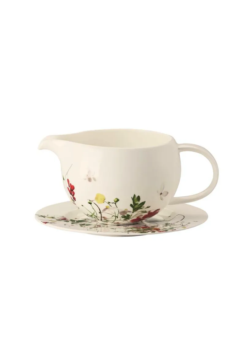 Sauciere 2-tlg., 0,55 l, Brillance / Fleurs Sauvag
