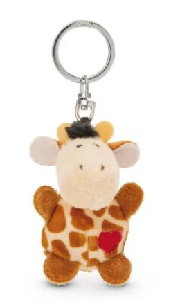 Schlüsselanhänger - Giraffe mit Herz 5 cm