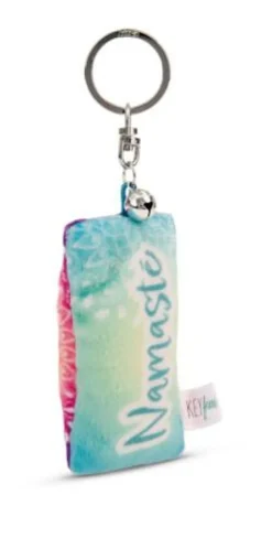 Schlüsselanhänger - mini Plüschkissen Namasté 8 cm
