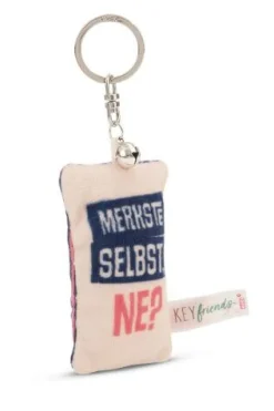 Schlüsselanhänger - mini Plüschkissen Merkste selb