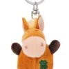 Schlüsselanhänger - Pferd mit Kleeblatt 5 cm