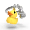 Schlüsselanhänger Duck gelb/orange/ chromfarben, 6