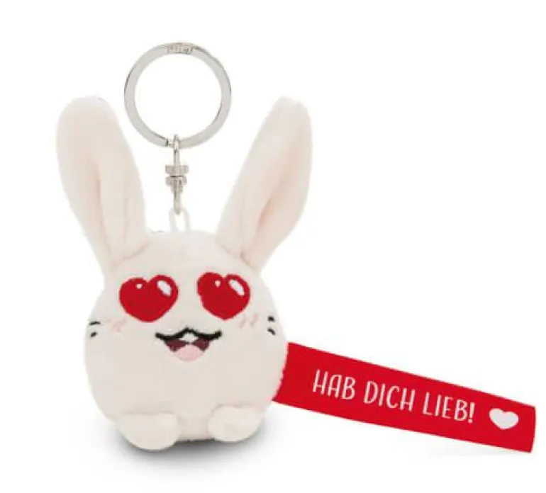 Schlüsselanhänger Hase - Hab dich lieb! 5 cm