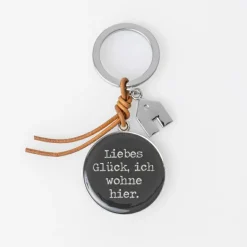 Schlüsselanhänger Haus „Liebes Glück", 9,5x4cm