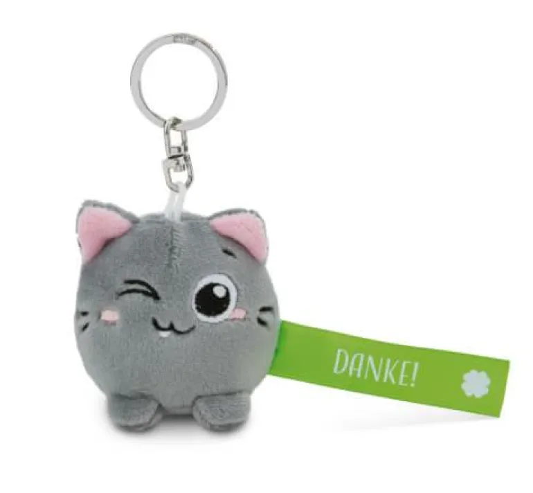 Schlüsselanhänger Katze - Danke! 5 cm