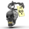 Schlüsselanhänger Skull, schwarz & gold