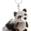 Schlüsselanhänger Waschbär Lenno 10cm GREEN