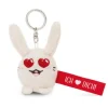 Schlüsselanhänger Hase - Ich herz dich! 5 cm