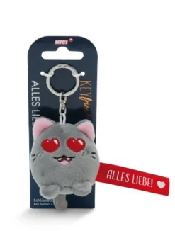 Schlüsselanhänger Katze - Alles Liebe! 5 cm