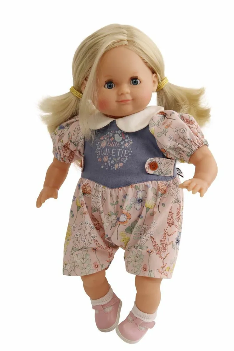 Schlummerle Blumenoverall Gr.32, blonde Haare, bla