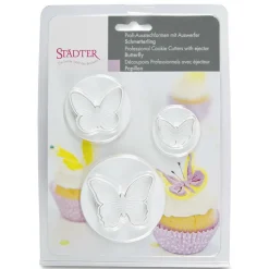 Schmetterlinge 3er Set mit Auswerfer