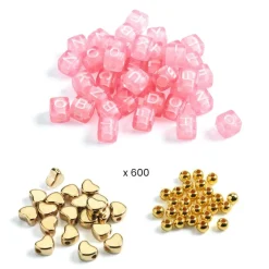 Schmuck basteln Buchstaben Gold