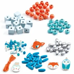 Schmuck basten: 450 Holzperlen Kleine Tiere