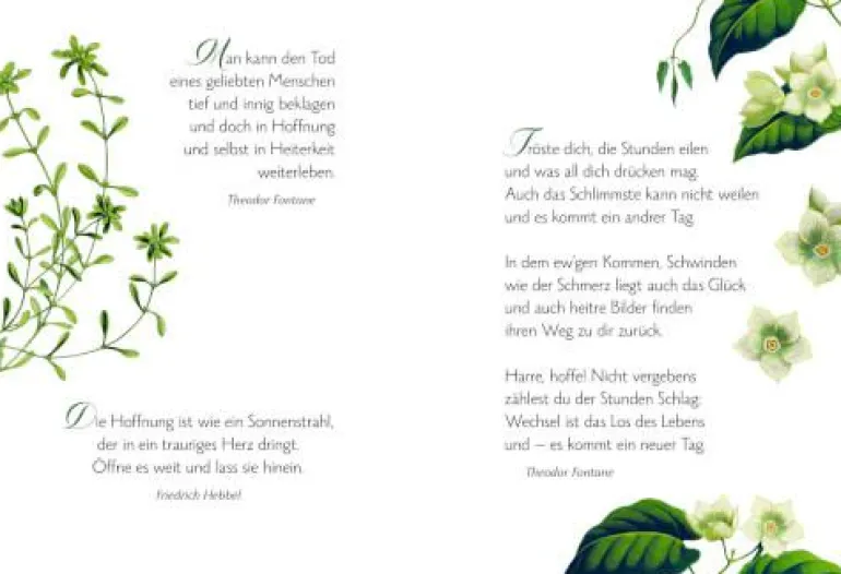 Schöne Grüße: Worte des Trostes in Tagen der Traue