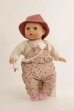 Schnullerbaby "Amy" Gr. 45 , Latzhose im Blumenmot