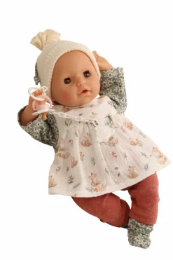 Schnullerbaby "Amy" Kleidung rot/grün/weiß, Gr.45c