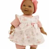 Schnullerbaby schwarz Lenchen 37 cm Malhaar, braun