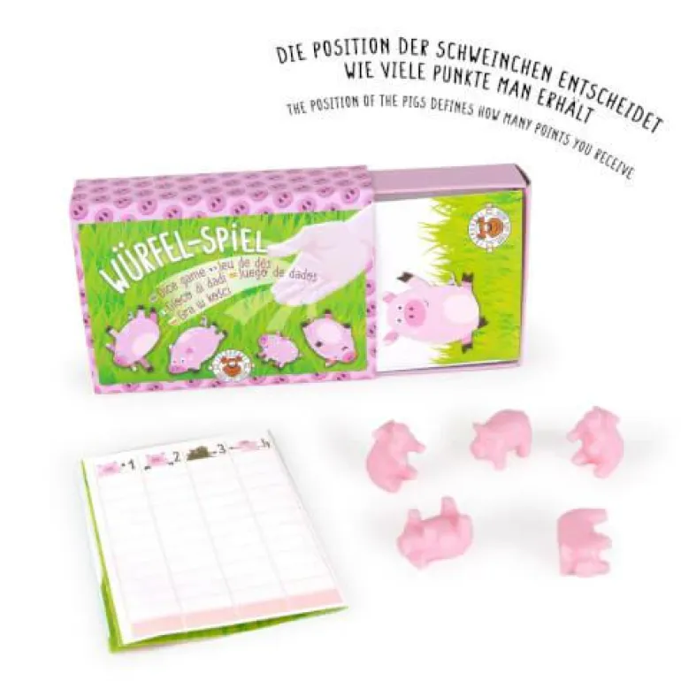 Schweinchen - Würfelspiel 5er-Set